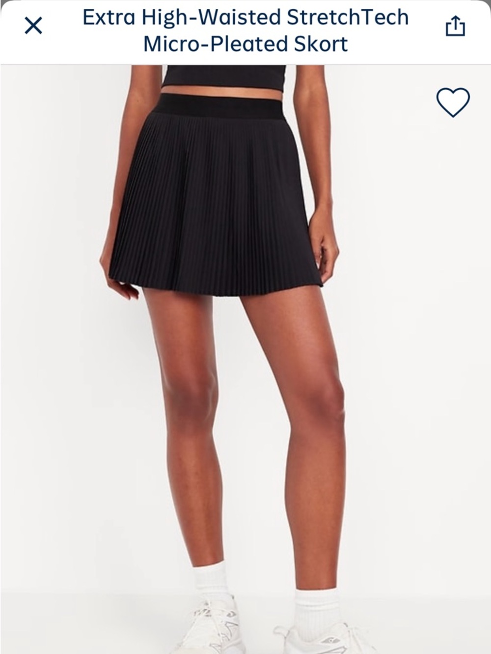 Old Navy Extra High Waisted Stretchtech Micro-Pleated Skort - Large